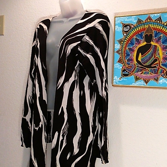 SALE! CHI by Carlos Falchi Zebra Print Soft 100% Cotton Topper - Picture 5 of 9